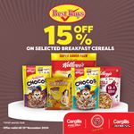 15% Off on selected breakfast Cereals at Cargills Food City