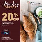 Enjoy 20% off on your total bill for Softlogic One Loyalty customers at Delifrance