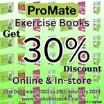 Get 30% OFF Promate Exercise Books Online & In-store