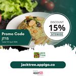 Order your favorite dishes from The Jack Tree through our website this April and enjoy 15% discount
