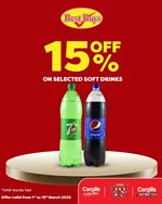 15% off on selected soft drinks at Cargills Food City