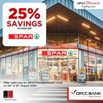 Enjoy 25% OFF on the Total Bill at SPAR with DFCC Pinnacle Credit Cards!