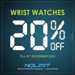 Enjoy 20% OFF on our wristwatch collection at NOLIMIT