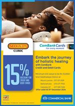 Get 15% discount for ComBank Credit & Debit Cards at Siddhalepa Clinic