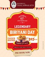 Celebrate Founder's Day with a Biriyani Feast at Dindigul Thalappakatti Restaurant