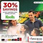 Enjoy 30% Savings on Fresh Vegetables, Fruits, Seafood and Meat at Keells with DFCC Credit Cards