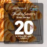 Enjoy 20% off on your total bill for Softlogic One Loyalty customers at Delifrance