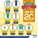 Get up to 20% Off on Beverages at LAUGFS Supermarket