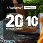 Enjoy up to 20% off for Sampath Bank Cards at Delifrance