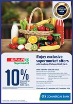 Enjoy exclusive offers at SPAR with ComBank Platinum Debit Cards