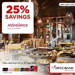 Enjoy 25% savings on lunch and dinner at the Movenpick Hotel Colombo with DFCC Credit Cards