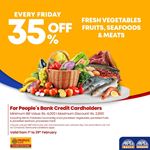 35% Off on Fresh Vegetables. fruits, seafoods & meat at Arpico Super Centre for People's Bank Credit Cardholders 