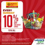 10% off for People Bank Credit Cards at LAUGFS Supermarket