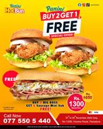 BUY 2 GET 1 OFFER at Panini HotBun