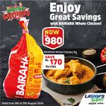 Enjoy great savings with Bairaha whole Chicken at LAUGFS Supermarket