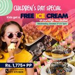 Kids get a Free ice cream at high tea buffet at Clement's Restaurant and Banquet