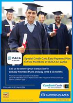 Special Credit Card easy payment plan for the members of ISACA Sri Lanka