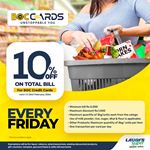 10% off on total bill for BOC Credit Cards at LAUGFS Supermarket