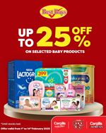 Get up to 25% off on selected Baby Products at Cargills Food City