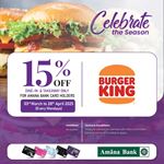 Celebrate the Season at Burger King, Popeyes, Baskin Robbins, Subway, and Delifrance with your Amana Bank Card