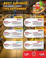 Enjoy the best savings on bank cards and save up this September at Cargills Food City