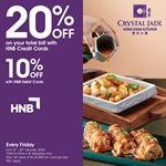 Exclusive Offer for HNB Credit Card & Debit Card Holders at Crystal Jade
