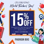 Celebrate World Teachers' Day with 15% OFF at all Fashion Bug outlets