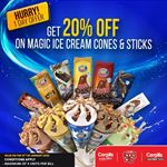 Get 20% off on Magic Ice Cream cones & sticks at Cargills Food City