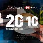 Exclusive Offer for HSBC Bank Credit Card & Debit Card Holders at Delifrance