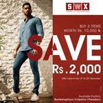 Save Rs. 2,000 on any 3 items worth Rs. 10,000+ at ShirtWorks