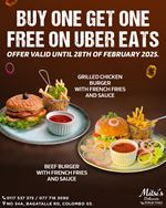 Buy one, get one free offer on Uber Eats at Mitsis Delicacies