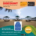 Enjoy 20% off at Joe’s Resort Unawatuna with NSB Debit Card