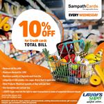 10% off for Sampath Credit Cards at LAUGFS Supermarket