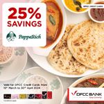 Enjoy 25% Savings on the total bill at PappaRich with DFCC Credit Cards