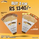 Buy 1 Milk Chocolate Crepe & 1 Tandoori Chicken Crepe for only Rs. 1340/ at Crepe Runner 