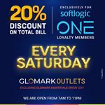 Enjoy 20% DISCOUNT on your Total Bill at Softlogic GLOMARK exclusively for Softlogic ONE Loyalty Cardholders