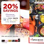 Enjoy 20% Savings at selected restaurants at Cinnamon Grand Colombo
