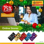 Up to 75% discounts at Online stores await you this festive season on your People’s Bank Credit or Debit Card