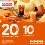 Exclusive Offer for NDB Bank Card Holders at Popeyes Sri Lanka