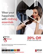  20% discount for Seylan Credit and Debit Cards at Spring & Summer