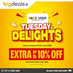 Enjoy extra discounts of up to 10% OFF on selected products with Bank of Ceylon Cards at BigDeals.lk