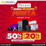 Enjoy up to 50% OFF on selected products with an extra 20% OFF with DFCC credit cards at BigDeals.lk