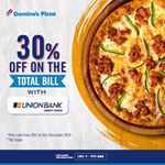 Get 30% off the total bill at Domino's Pizza with Union Bank’s Credit Cards