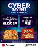 CYBER SAVINGS from Pizza Hut