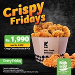 Crispy Chicken 8PCs bucket for just Rs. 1990 at Keells