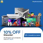Up to 10% OFF Sitewide with Commercial Bank Credit Cards at Wasi.lk