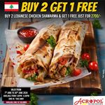 Buy 2 Get 1 free at Acropol Restaurant