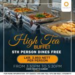 Dine for 5 and pay for 4 at our rooftop High tea buffet