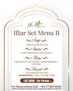 Iftar Set Menu 2 at Indian Summer Sri Lanka