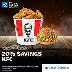 20% savings with Nations Trust Bank American Express at KFC Sri Lanka